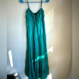Ann Taylor Silk Turquoise Dress